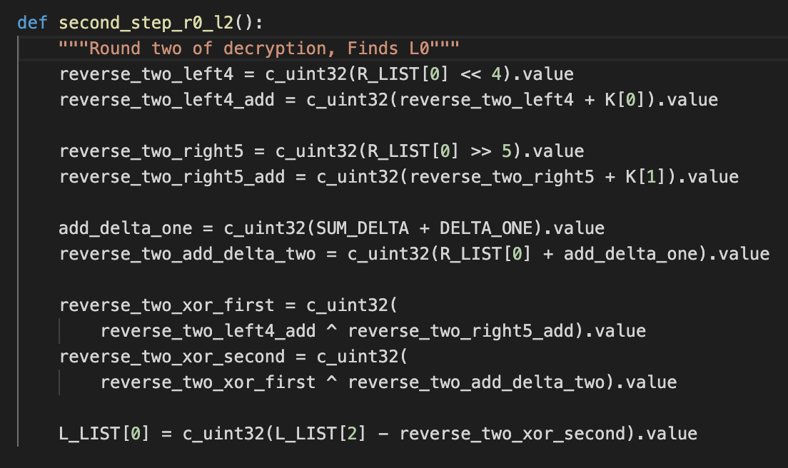 The final decryption step recovering the original block